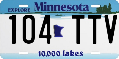 MN license plate 104TTV