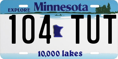 MN license plate 104TUT