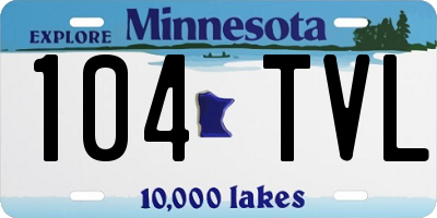 MN license plate 104TVL