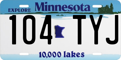 MN license plate 104TYJ