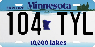 MN license plate 104TYL