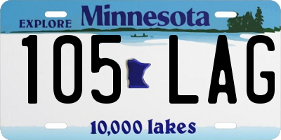 MN license plate 105LAG