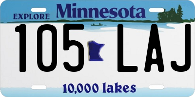 MN license plate 105LAJ