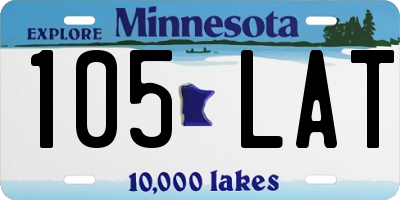 MN license plate 105LAT