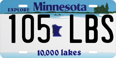 MN license plate 105LBS