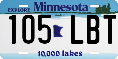 MN license plate 105LBT