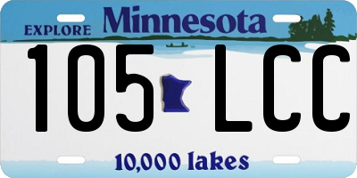 MN license plate 105LCC