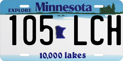 MN license plate 105LCH