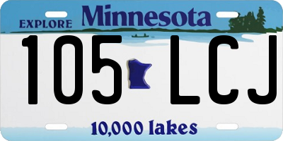 MN license plate 105LCJ
