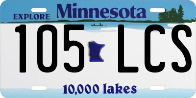 MN license plate 105LCS