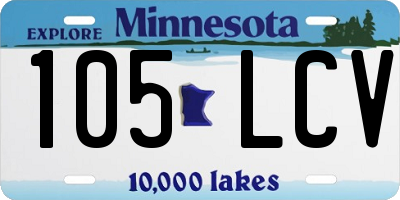 MN license plate 105LCV
