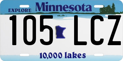 MN license plate 105LCZ