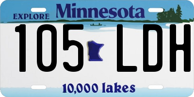 MN license plate 105LDH