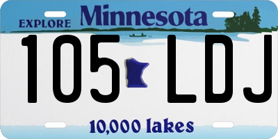 MN license plate 105LDJ