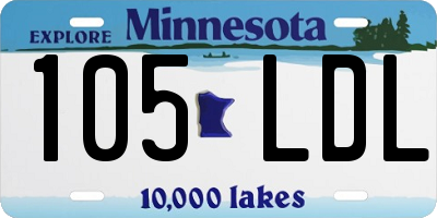 MN license plate 105LDL