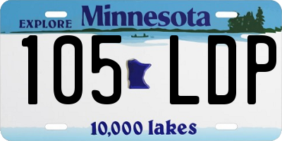 MN license plate 105LDP