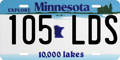 MN license plate 105LDS