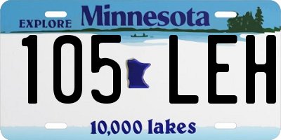 MN license plate 105LEH