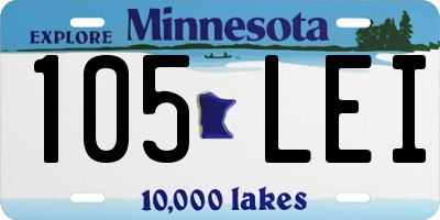 MN license plate 105LEI