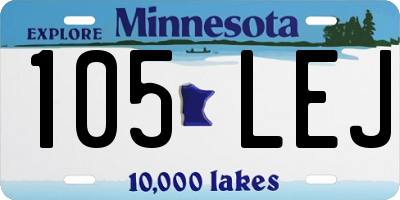 MN license plate 105LEJ