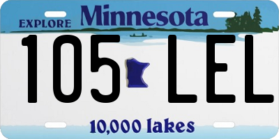 MN license plate 105LEL