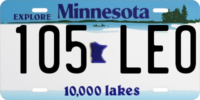 MN license plate 105LEO