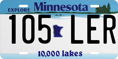MN license plate 105LER