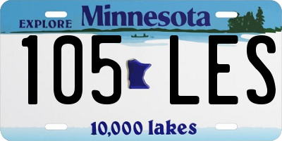 MN license plate 105LES