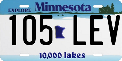 MN license plate 105LEV