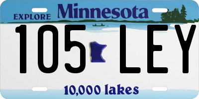 MN license plate 105LEY