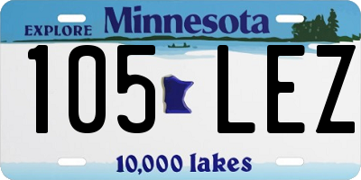 MN license plate 105LEZ
