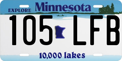 MN license plate 105LFB