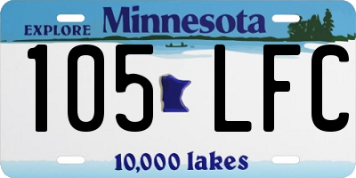 MN license plate 105LFC