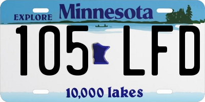 MN license plate 105LFD