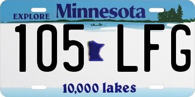 MN license plate 105LFG