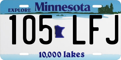 MN license plate 105LFJ