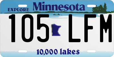 MN license plate 105LFM