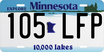 MN license plate 105LFP