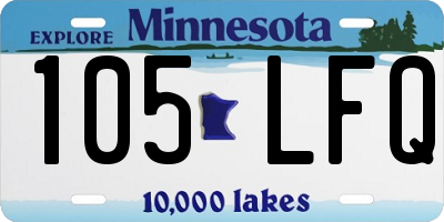 MN license plate 105LFQ