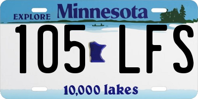 MN license plate 105LFS