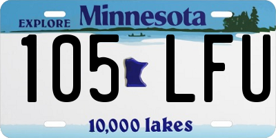 MN license plate 105LFU