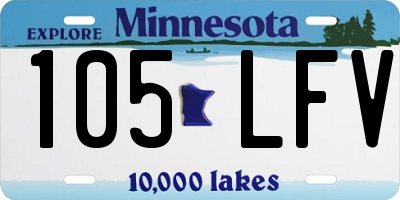 MN license plate 105LFV