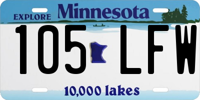 MN license plate 105LFW