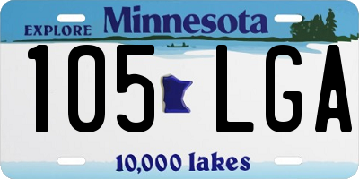 MN license plate 105LGA