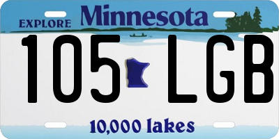 MN license plate 105LGB