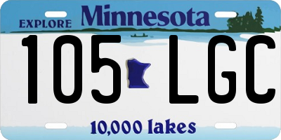 MN license plate 105LGC