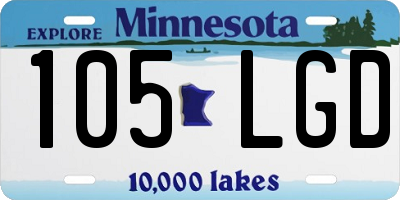MN license plate 105LGD
