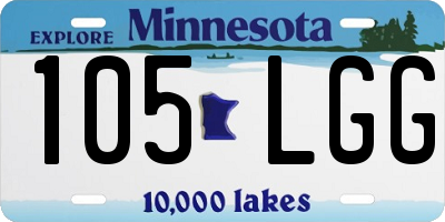 MN license plate 105LGG