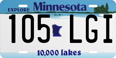 MN license plate 105LGI