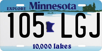 MN license plate 105LGJ